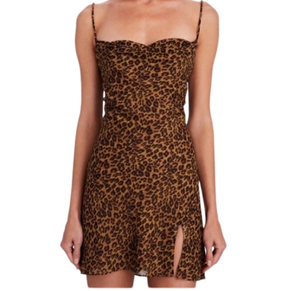 STAUD Leopard Print Dress